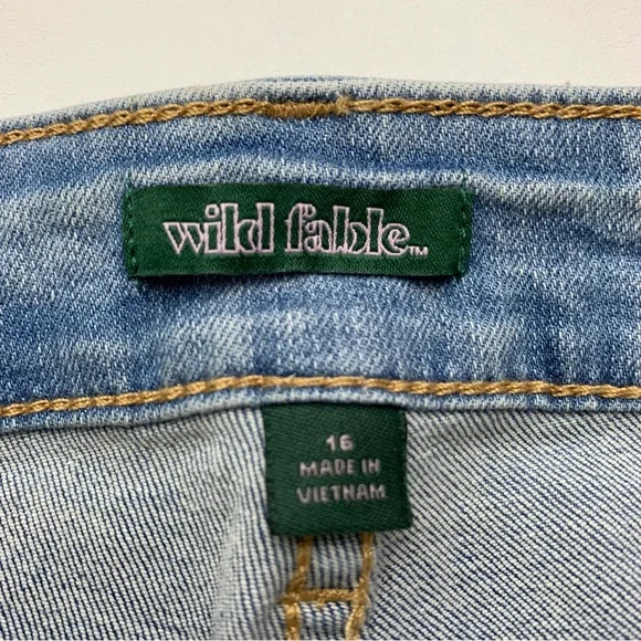 Wild Fable Womens Distressed Highest Rise Skinny Jean Light Wash Size 16 - Picture 5 of 12